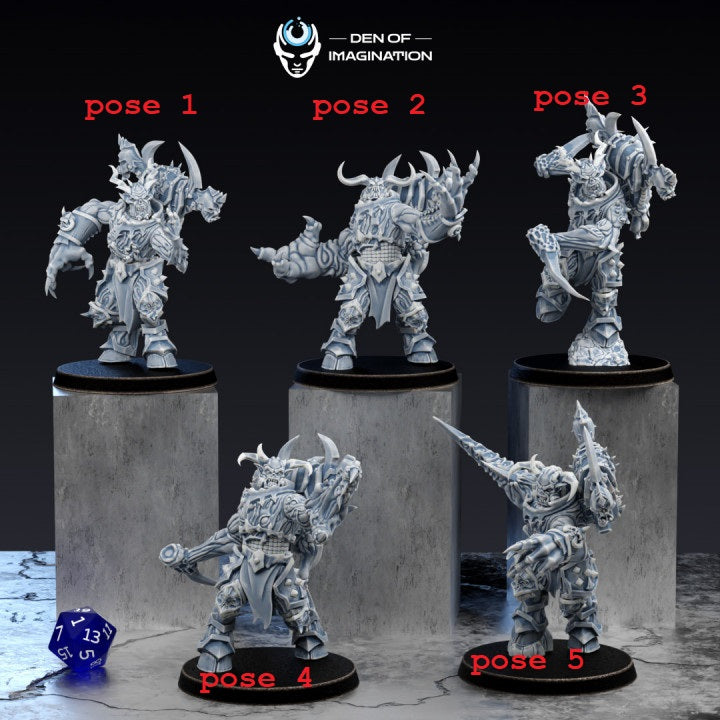 Haunted Gladiators (5 Poses, 40mm Base) | Miniature Wargaming Models (Den of Imagination) | 28mm Scale