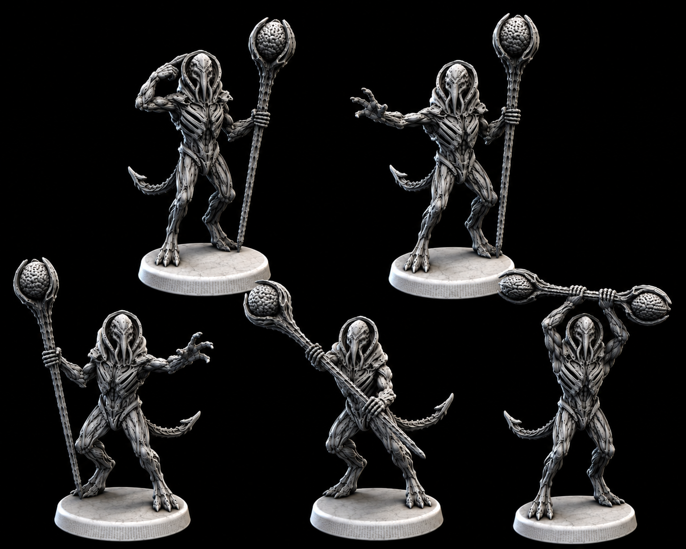Duratrabe Psion Infantry (5 Poses - fits 28-32mm Bases) | Siffy's Game Official Miniatures