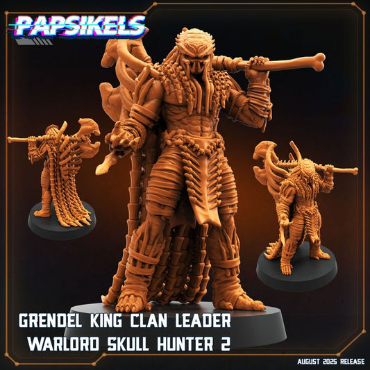 Skull Hunter Ancients (2 Poses / Fits 40-50mm Base) | Tabletop Roleplaying Miniatures (Papsikels)