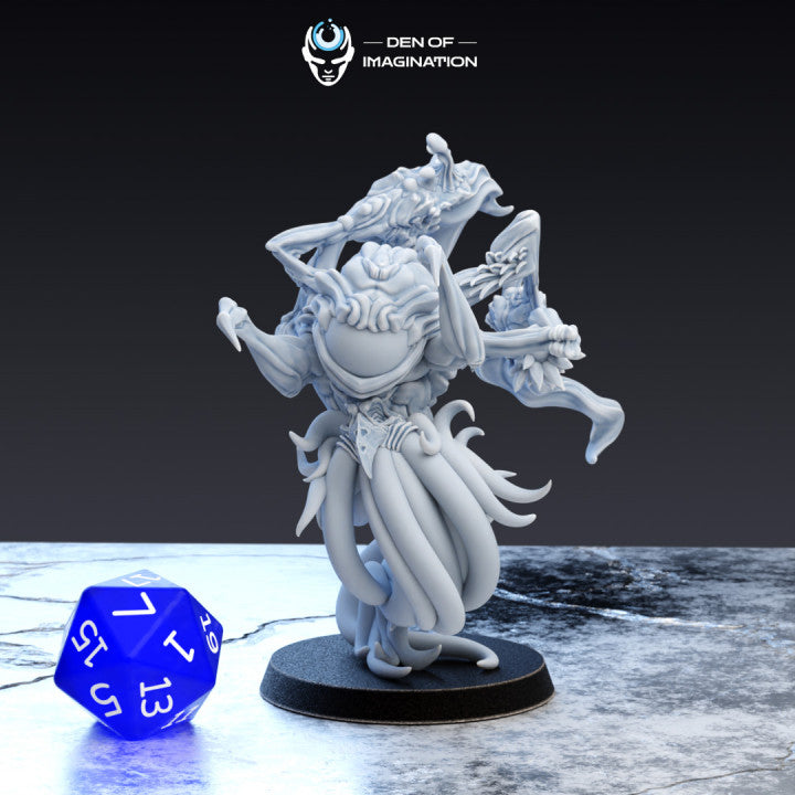 Changeling Mages (3 Poses, 32mm Base) | Miniature Wargaming Models (Den of Imagination) | 28mm Scale