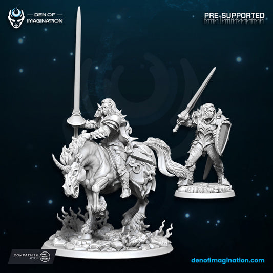 Vampire Knights (2 Variants and Unicorn-Only Option | Bundle) | Miniature Wargaming Models (Den of Imagination)
