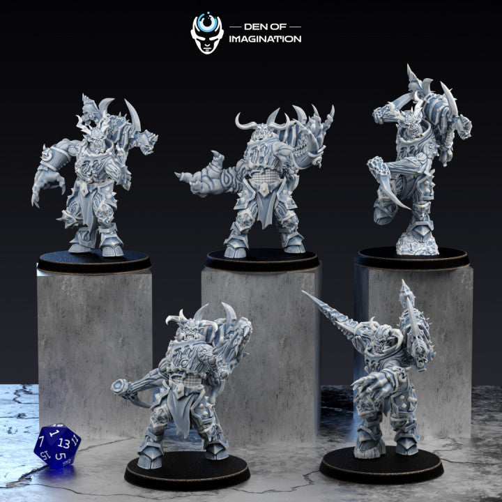Haunted Gladiators (5 Poses, 40mm Base) | Miniature Wargaming Models (Den of Imagination) | 28mm Scale