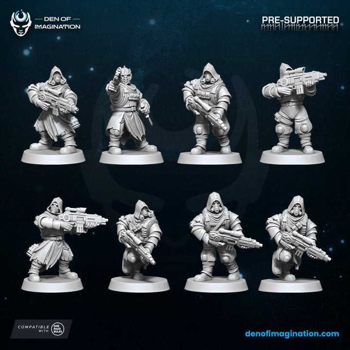 Grimdark Dropship Turncoats (Fits 25-28mm Bases, Quick Assembly) | Miniatures Wargaming Models (Wildmesh) (Copy)