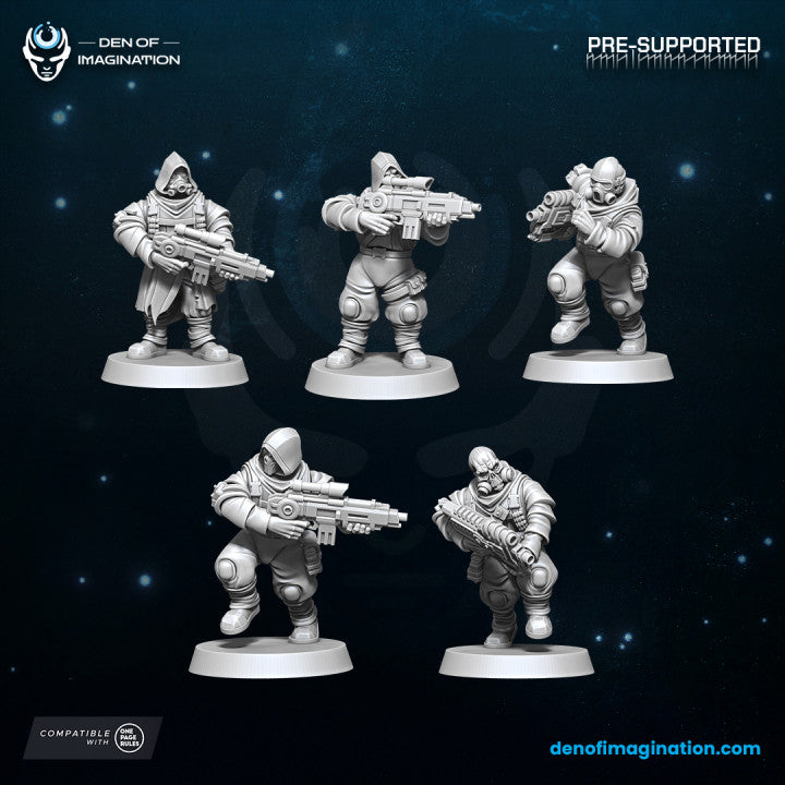 Grimdark Dropship Turncoats (Fits 25-28mm Bases, Quick Assembly) | Miniatures Wargaming Models (Wildmesh) (Copy)