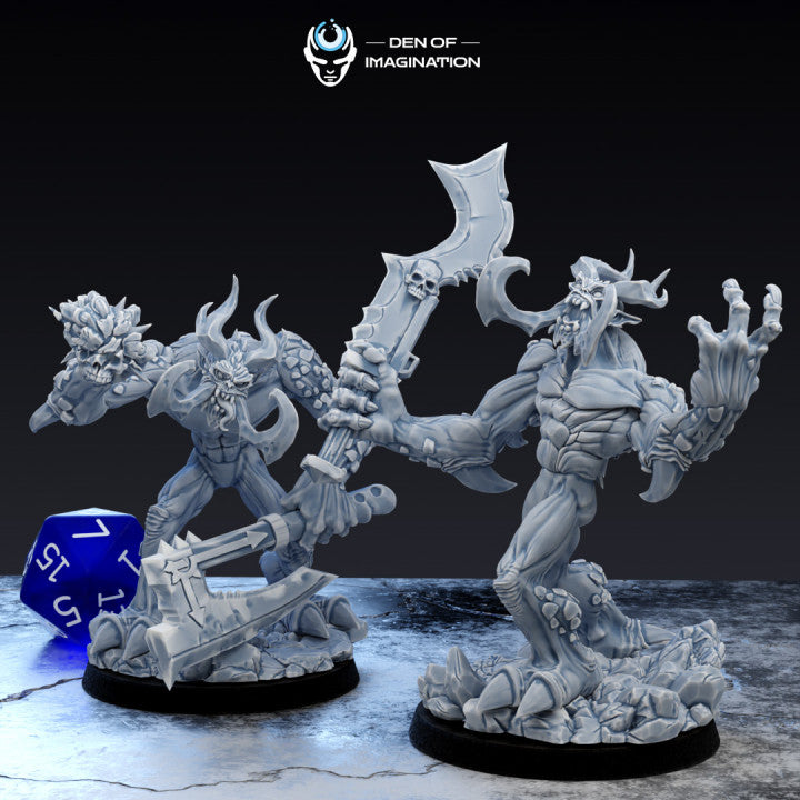 Infernal Wrathclaws (7 Poses) | Miniature Wargaming Models (Den of Imagination) | 28mm Scale