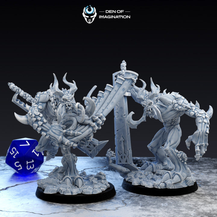 Infernal Wrathclaws (7 Poses) | Miniature Wargaming Models (Den of Imagination) | 28mm Scale