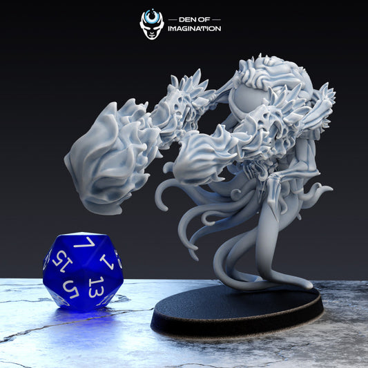 Changeling Pyromancer | Miniature Wargaming Models (Den of Imagination) | 28mm Scale