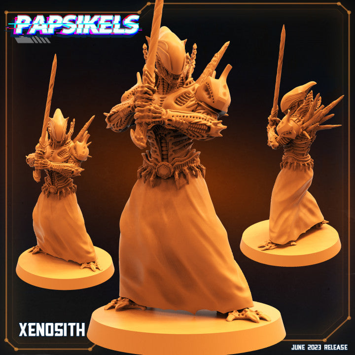 XX121 Saurian Dark Sorcerer (2 Poses | 3 Scales | Bundles) | Tabletop Roleplaying Miniatures (Papsikels)