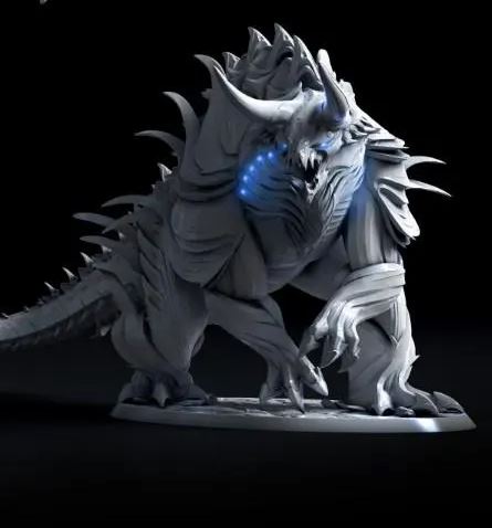 Biomineralized Titanosaur (2 Poses, fits 100mm+ Bases)