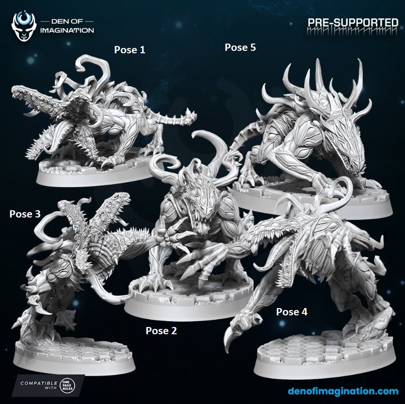 Ravenous Darkhounds (5 Poses / 60x35mm Bases)