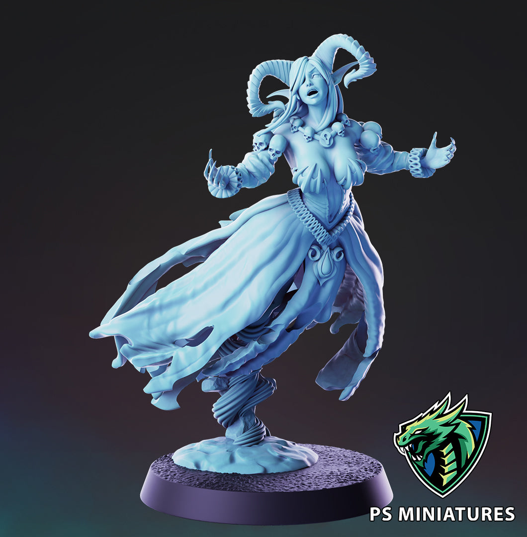 Cursed Banshees (4 Poses / Fits 32mm Bases / Bundles) | Tabletop Roleplaying Miniatures (PSMiniatures)