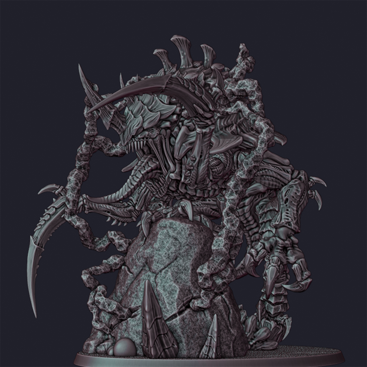 Kai'Julun Biotank (Multi-Part Model Kit / 2 Variants 2 Poses) | Miniature Wargaming Models | 28mm Scale