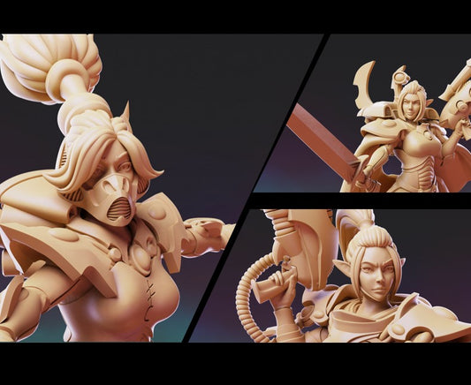 Faenyan Champions (3 Variants / Fits 32mm Bases / Bundles)  | Tabletop Roleplaying Miniatures (PSMiniatures)