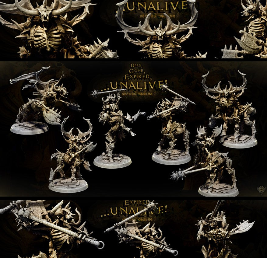 Skeletal Centaurs (6 Poses, fits 50mm Bases)