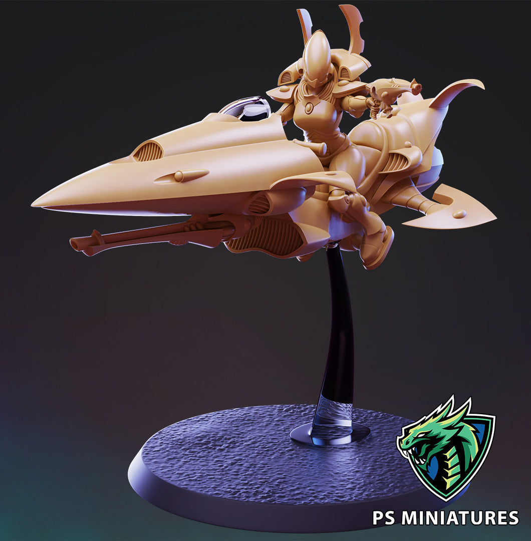 Faenyan Hover Bikes (3 Poses / Fits 60mm Bases / Bundles) | Tabletop Roleplaying Miniatures (PSMiniatures)