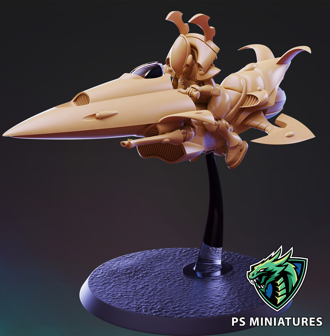 Faenyan Hover Bikes (3 Poses / Fits 60mm Bases / Bundles) | Tabletop Roleplaying Miniatures (PSMiniatures)