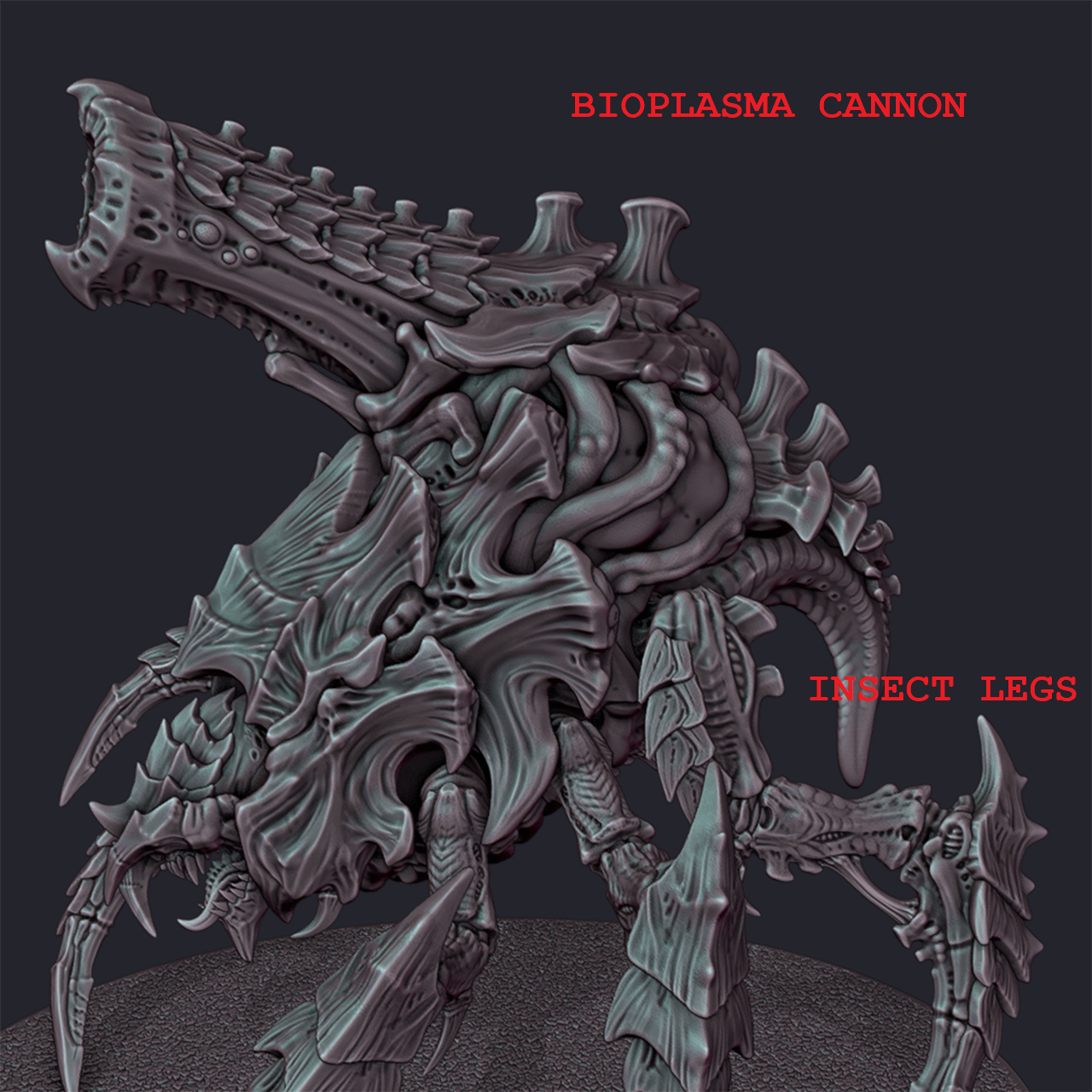 Bioplasmic Artillery Beasts (Multi-Part Model Kit) | Miniature Wargaming Models | 28mm Scale
