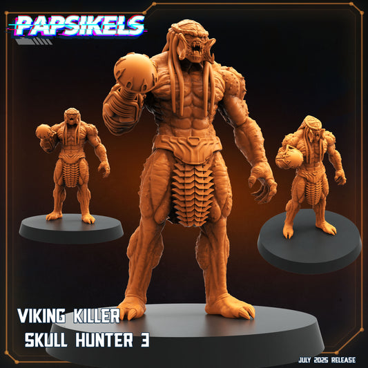 Skull Hunter Brawlers (3 Poses / Fits 40-50mm Bases)  | Tabletop Roleplaying Miniatures (Papsikels)