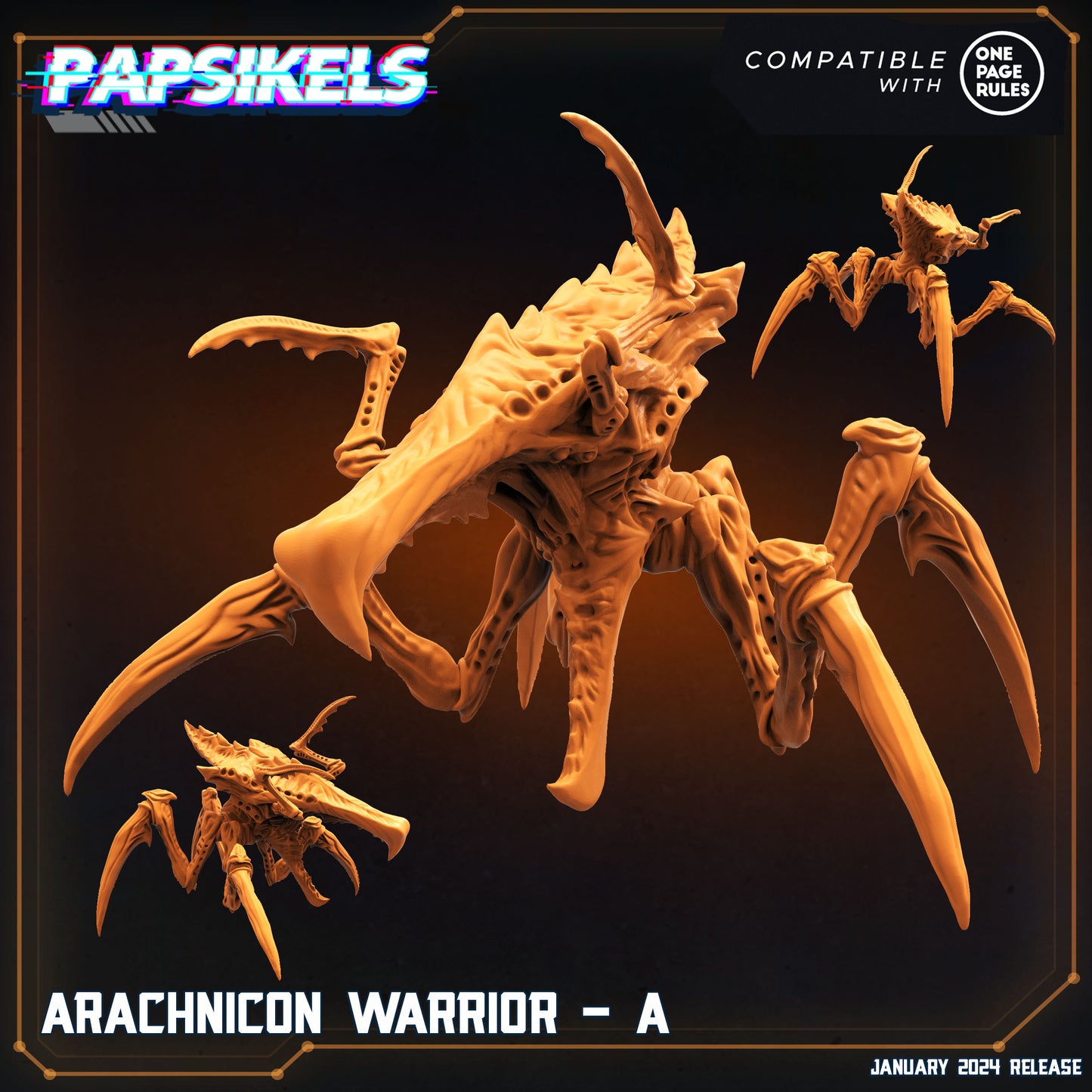 Soliffian Arthronids (6 Variants - Fits 60,80,120x92mm Bases - Bundles) | Tabletop Roleplaying Miniatures (Papsikels))