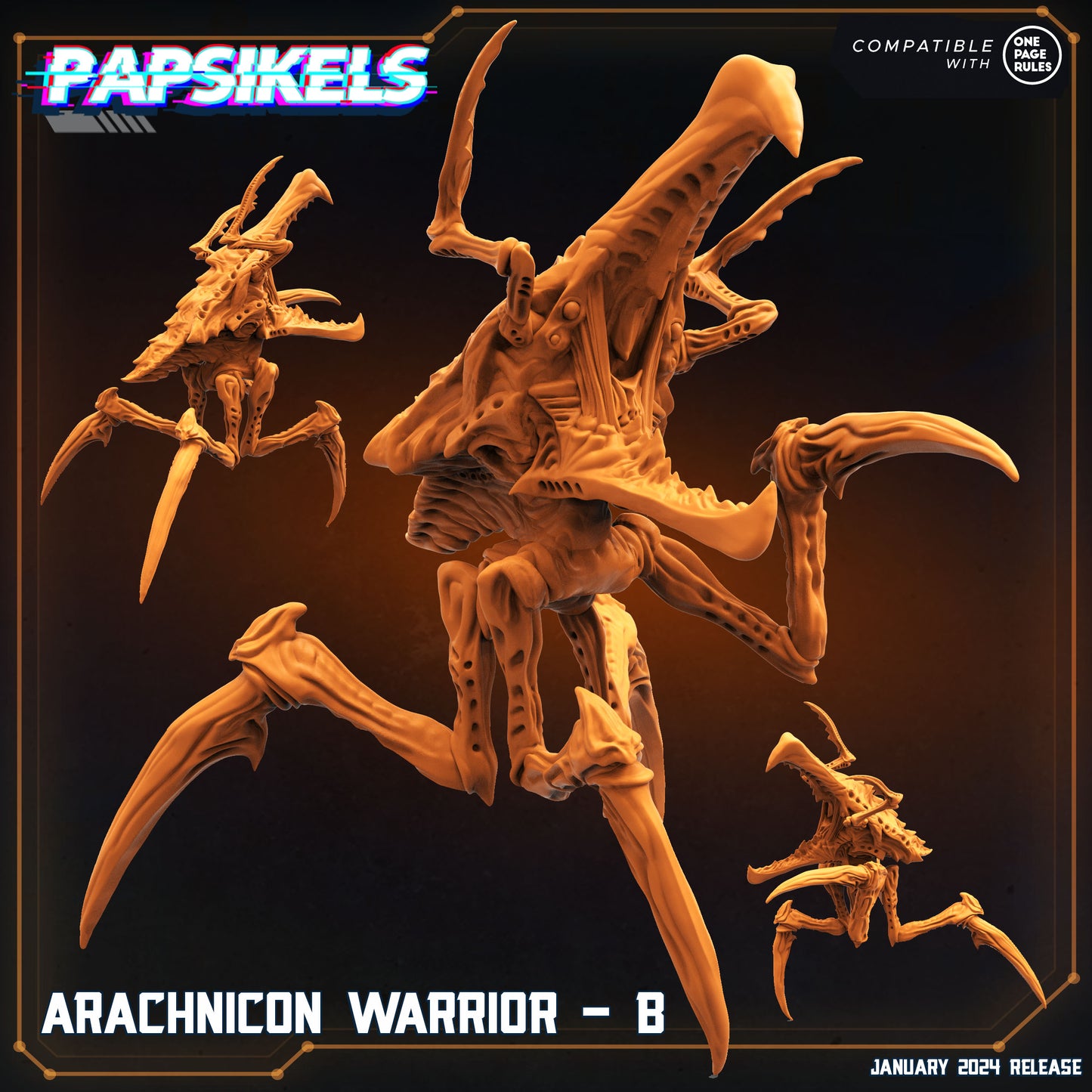 Soliffian Arthronids (6 Variants - Fits 60,80,120x92mm Bases - Bundles) | Tabletop Roleplaying Miniatures (Papsikels))