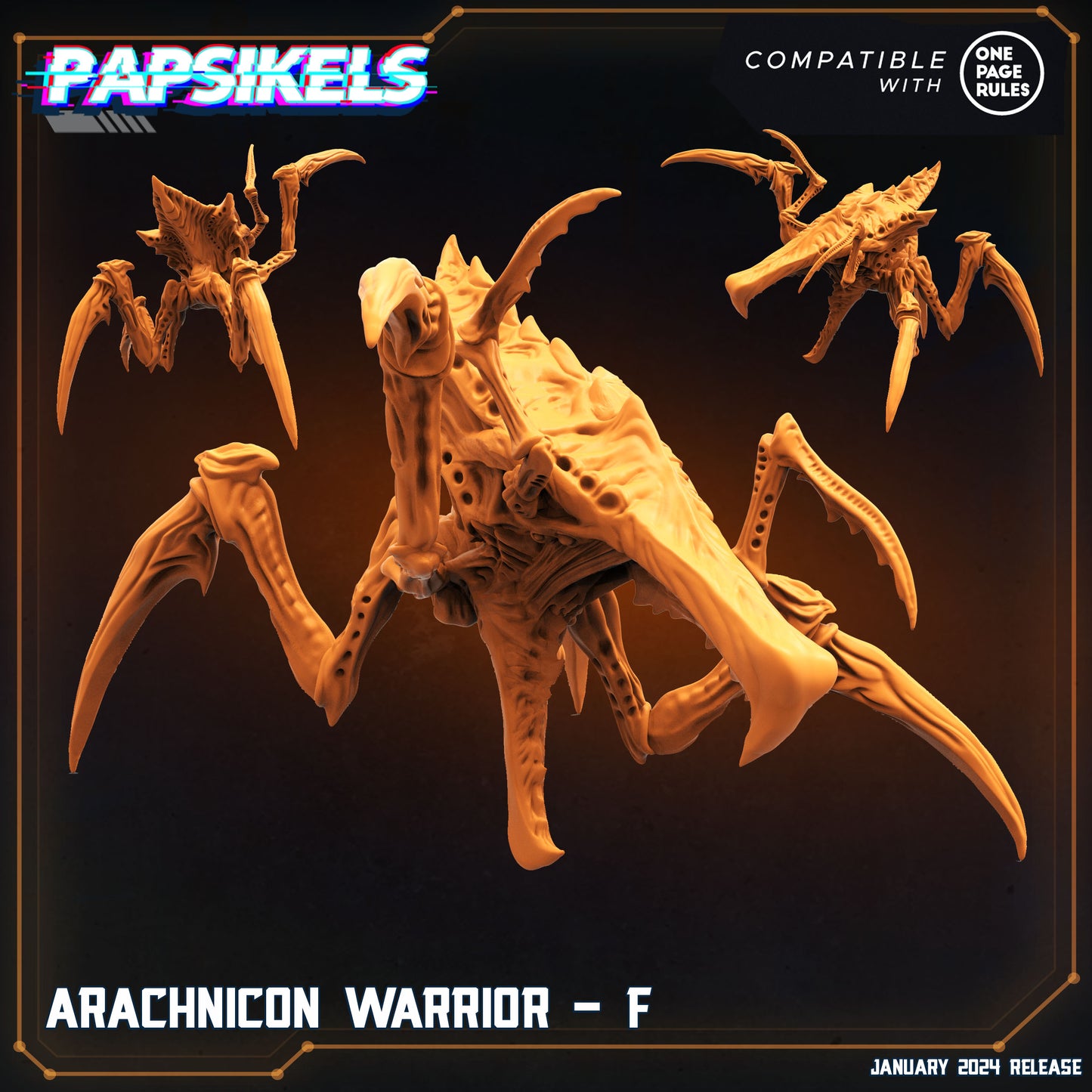Soliffian Arthronids (6 Variants - Fits 60,80,120x92mm Bases - Bundles) | Tabletop Roleplaying Miniatures (Papsikels))