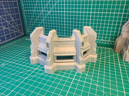 Earthmen Multi-Level Defense Barrier | Miniature Tabletop Scenery | 28mm Scale