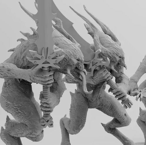Infernal Shock Troops (22-Miniature Unique-Poses Bundle) | Miniature Wargaming Models (EmanG) | 28mm Scale