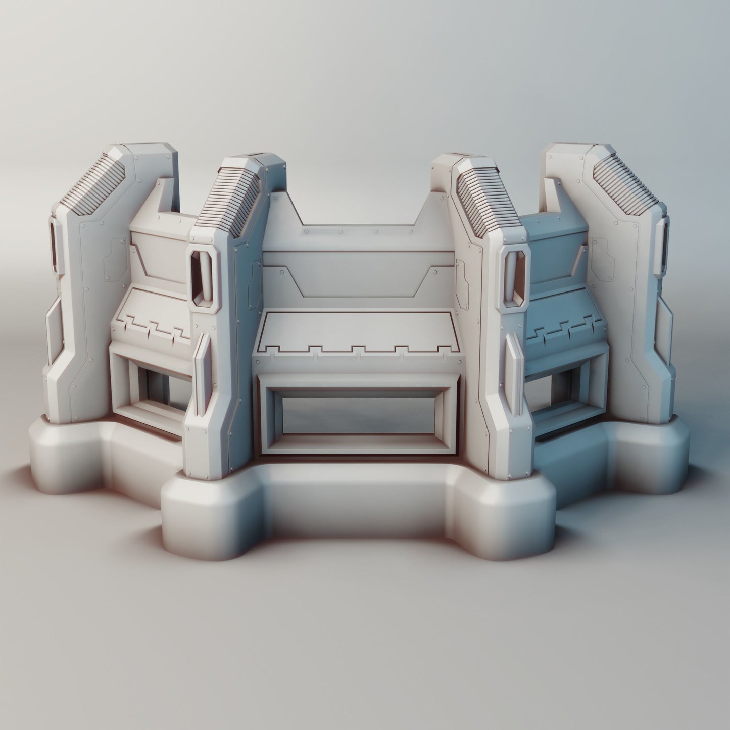 Earthmen Multi-Level Defense Barrier | Miniature Tabletop Scenery | 28mm Scale