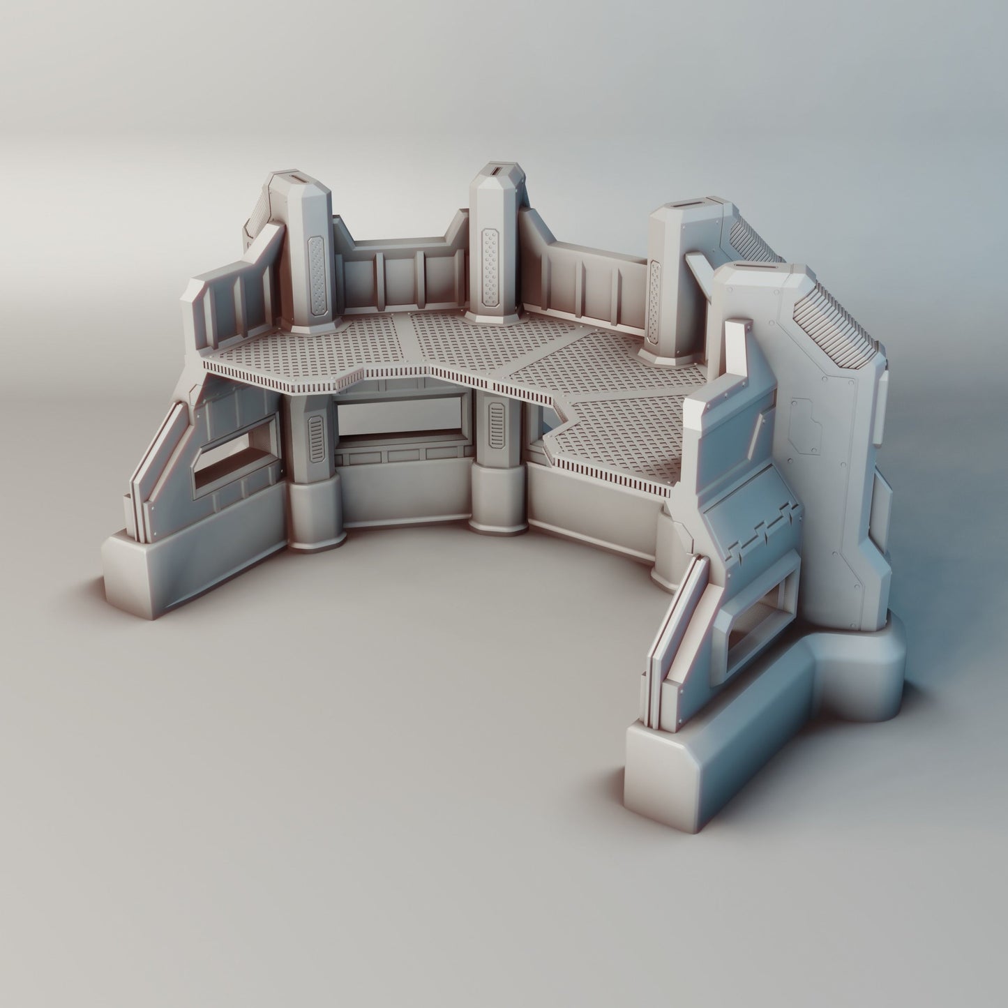 Earthmen Multi-Level Defense Barrier | Miniature Tabletop Scenery | 28mm Scale