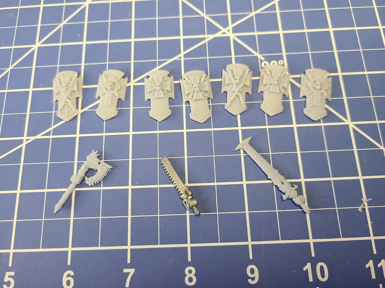 Tower Shields for Black Knights-Templar (Updated! 7 Styles, Assorted) | Miniature Tabletop Bits | 28mm Scale