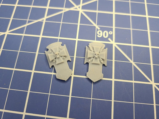 Tower Shields for Black Knights-Templar (Updated! 7 Styles, Assorted) | Miniature Tabletop Bits | 28mm Scale