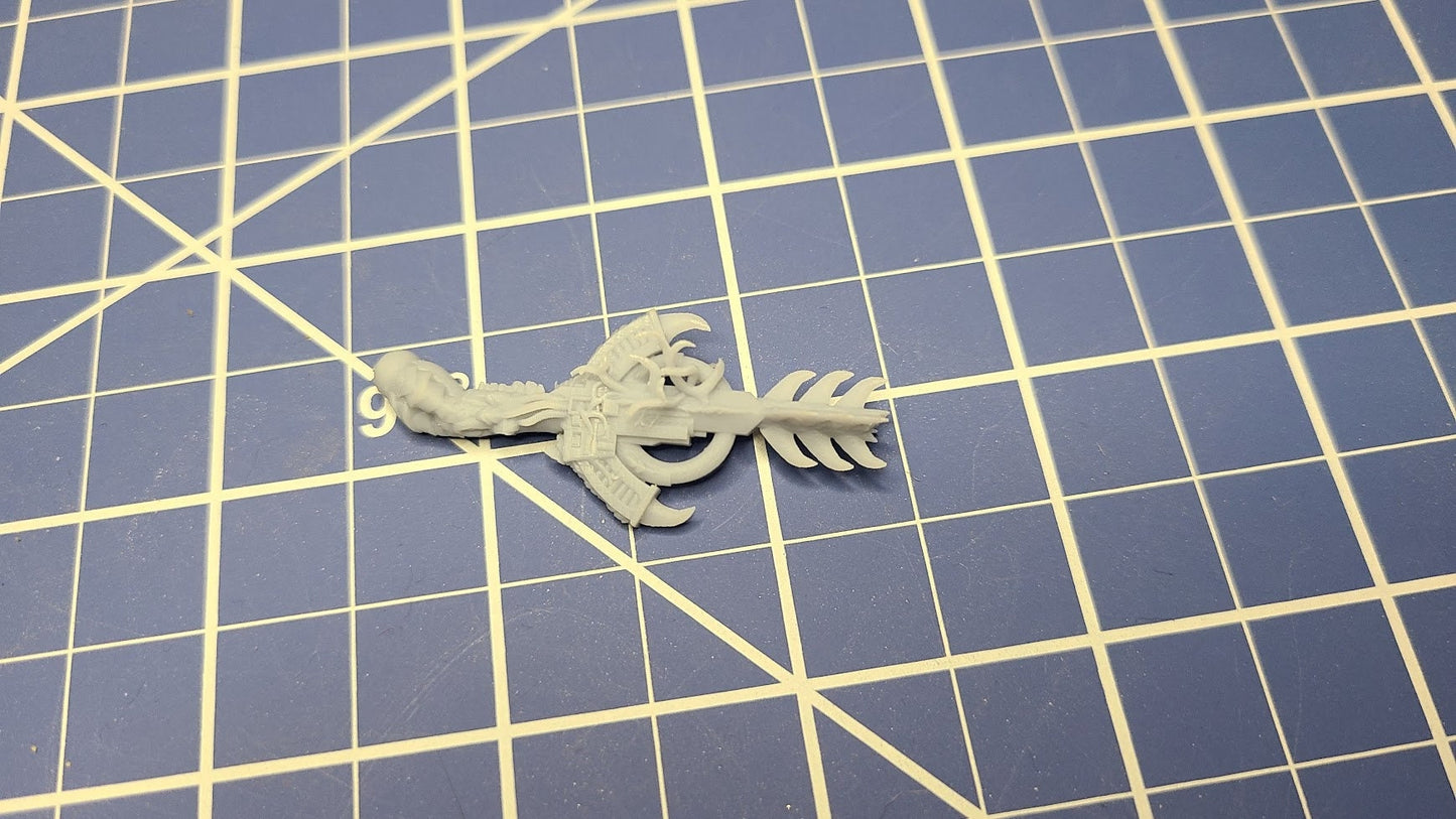 Twin Cannon Arms for Xeno-Dragons (Two Styles; Infested & Coral) | Miniature Tabletop Bits | 28mm Scale