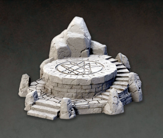 Ritual Altar Terrain Piece | Miniature Tabletop Scenery | 28mm Scale