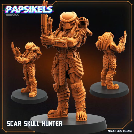Skull Hunter Scar-Clan Chosen (2 Poses / Fits 40-50mm Base)  | Tabletop Roleplaying Miniatures (Papsikels)