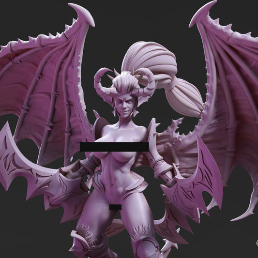 Infernal-Touched Fey Blade Pin-up Warriors (3 Poses | Fits 32-50mm Bases | Larger Scale Options) | Tabletop Roleplaying Miniatures (PSMiniatures)