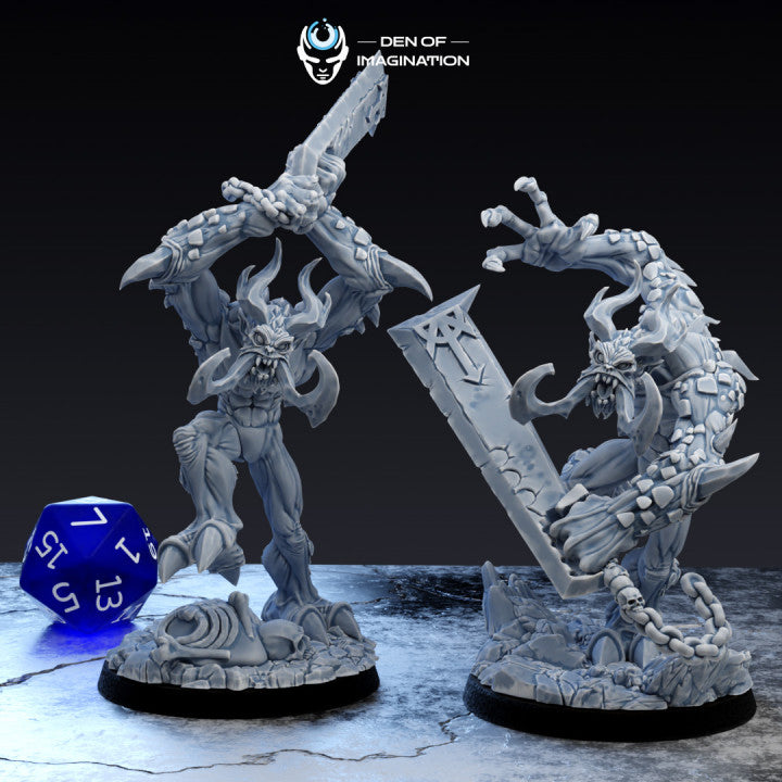 Infernal Wrathclaws (7 Poses) | Miniature Wargaming Models (Den of Imagination) | 28mm Scale