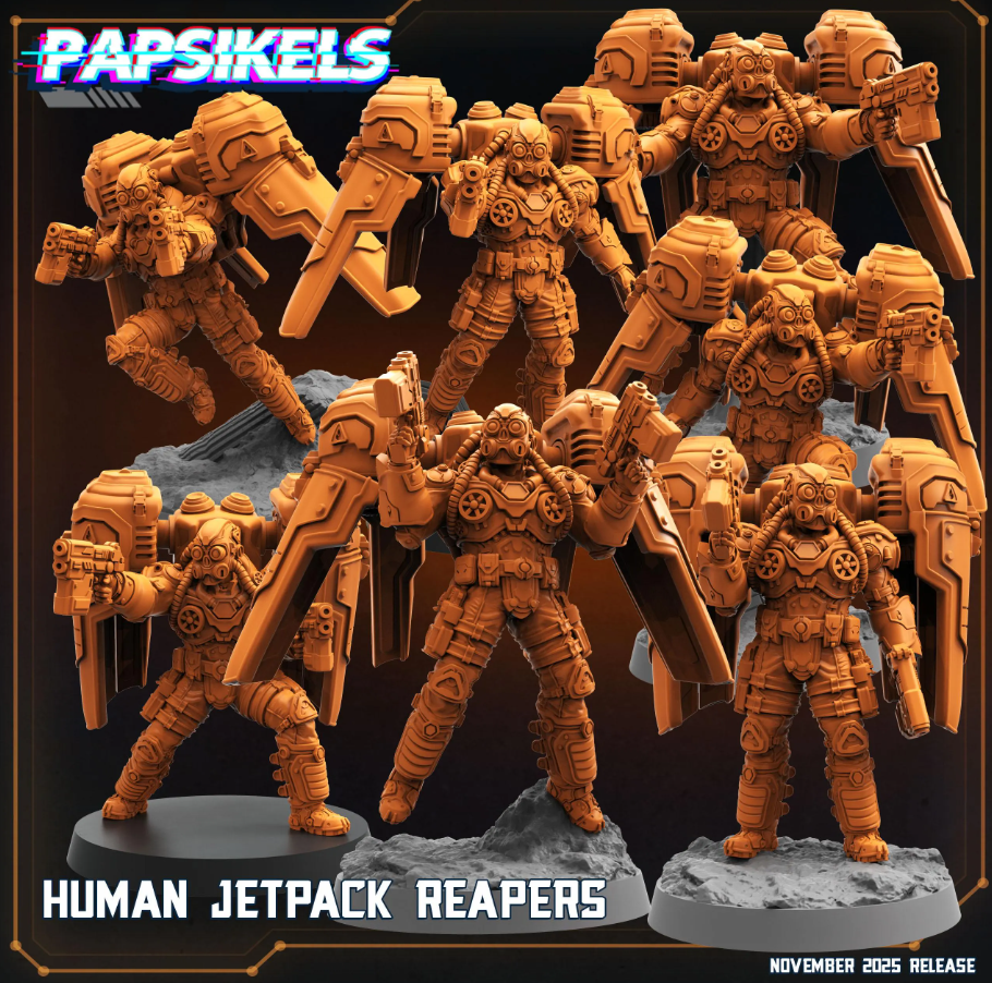 Dominion Hover Troopers (7 Poses, Fits 32-40mm Bases)