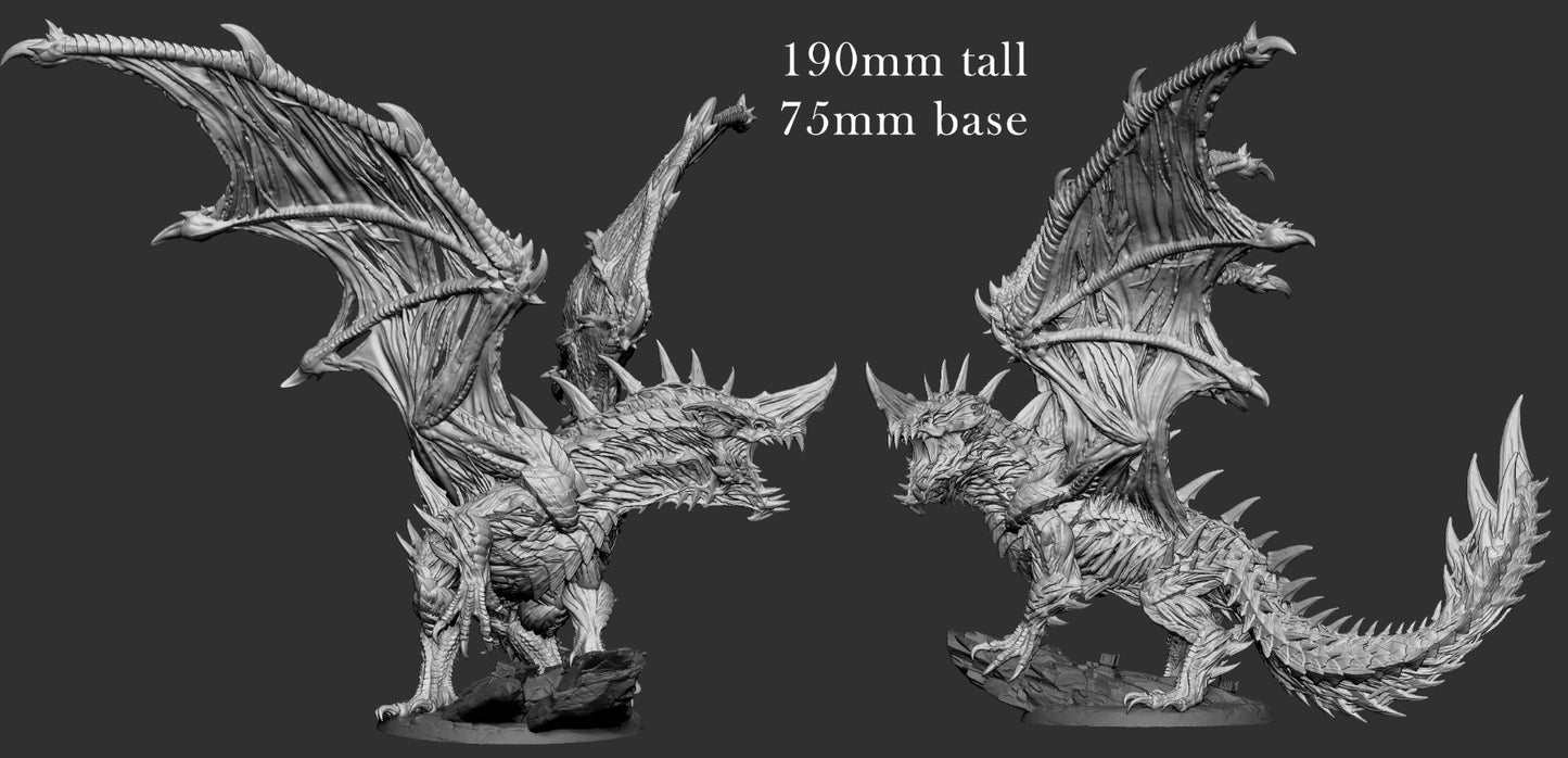 Dusty Dracolich (Fits 75mm+ Bases)