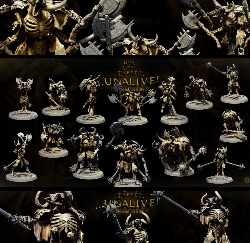 Skeletal Centaurs (6 Poses, fits 50mm Bases)