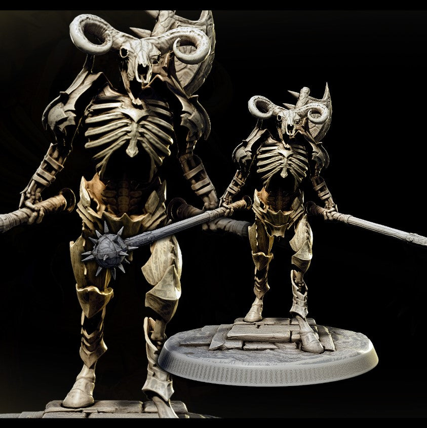 Skeletal Minotaurs (14 Poses, fits 50mm Bases)