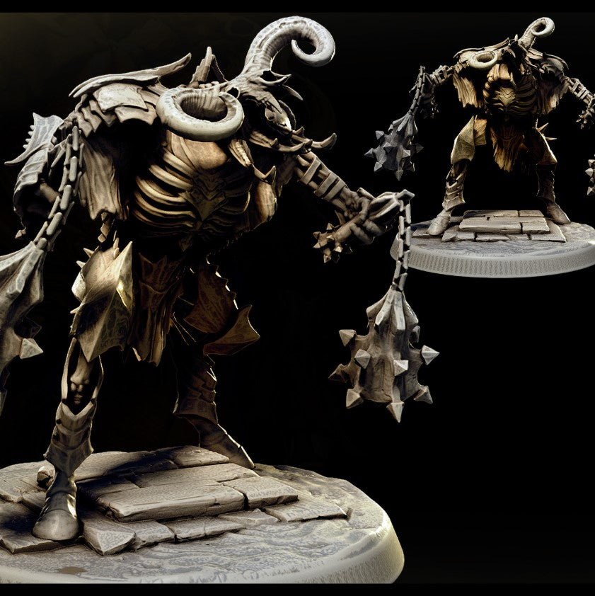 Skeletal Minotaurs (14 Poses, fits 50mm Bases)