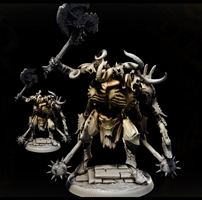Skeletal Minotaurs (14 Poses, fits 50mm Bases)