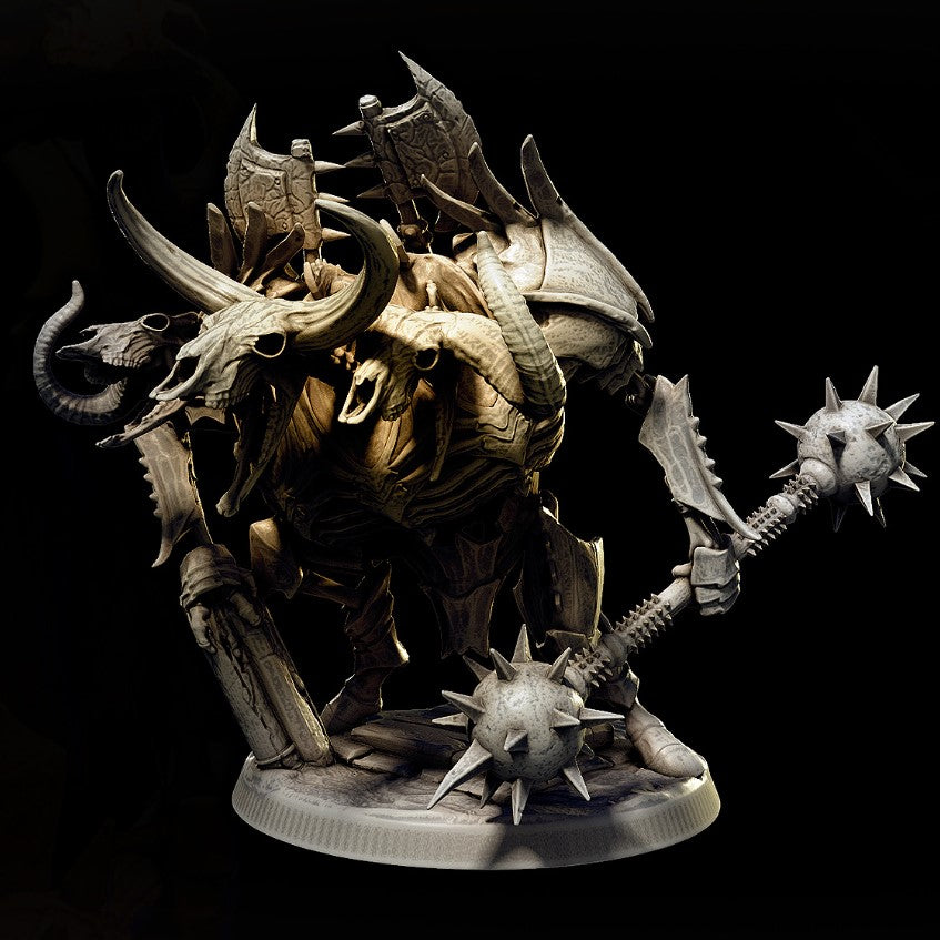 Skeletal Minotaurs (14 Poses, fits 50mm Bases)
