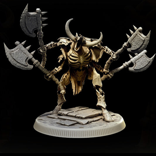 Skeletal Minotaurs (14 Poses, fits 50mm Bases)