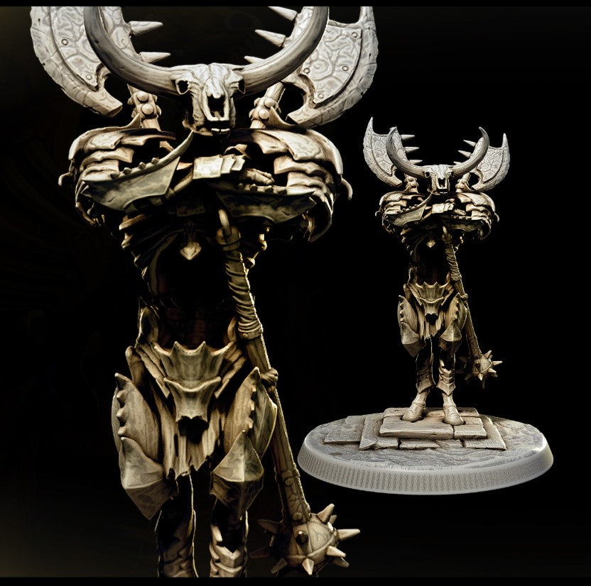 Skeletal Minotaurs (14 Poses, fits 50mm Bases)