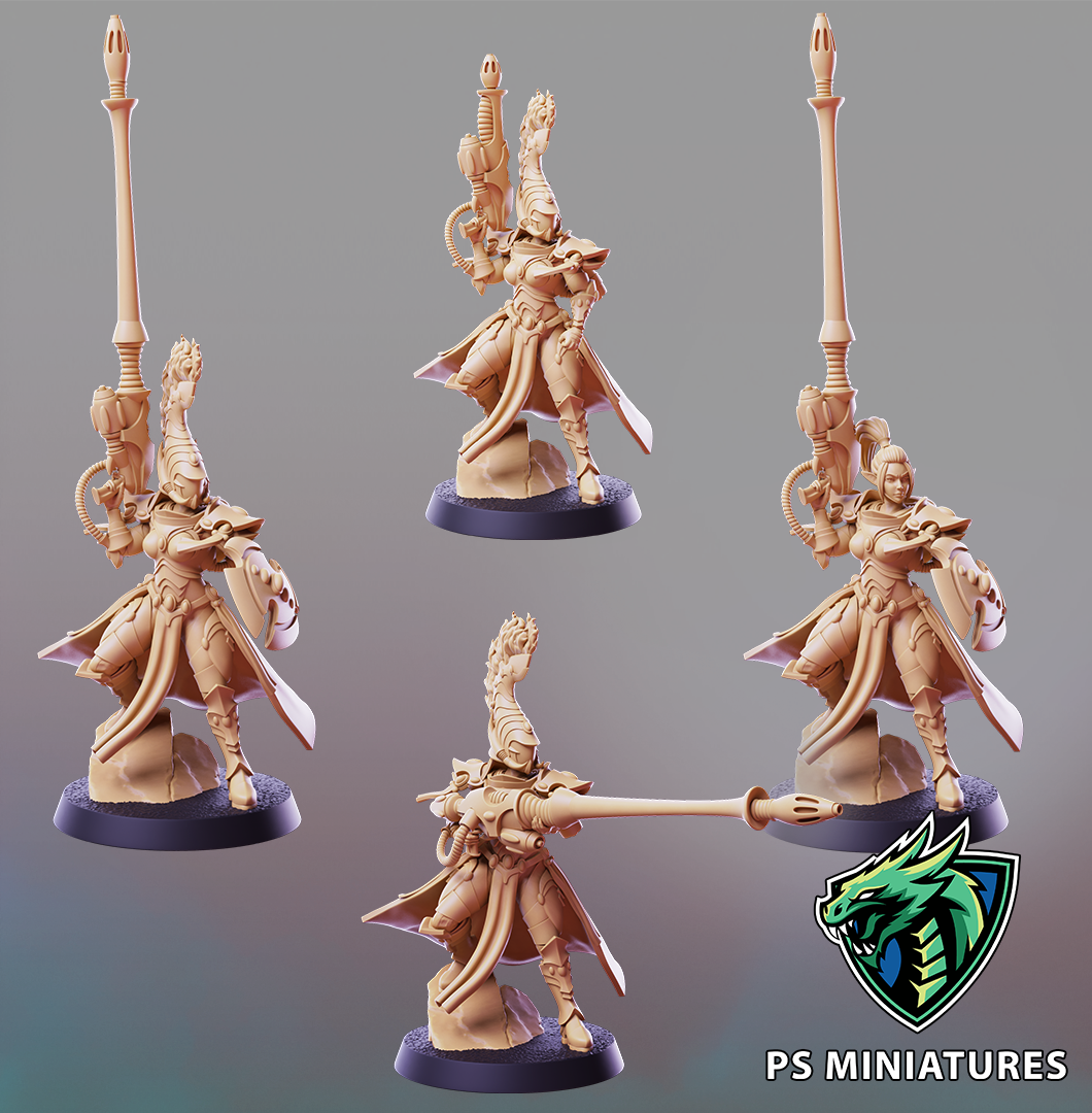 Faenyan Champions (3 Variants / Fits 32mm Bases / Bundles)  | Tabletop Roleplaying Miniatures (PSMiniatures) (Copy)