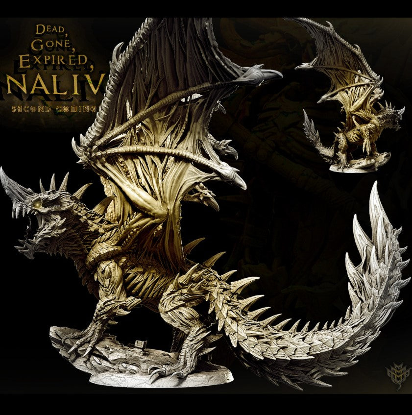 Dusty Dracolich (Fits 75mm+ Bases)