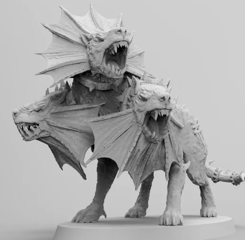 Infernal Cerberusian Hound | Miniature Wargaming Models | 28mm Scale